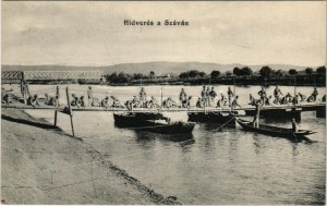 Hídverés a Száván / Brückenschlag an der Save / WWI Austro-Hungarian K.u.K. military...