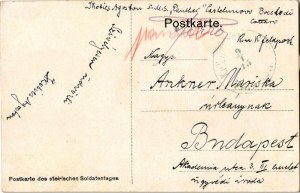 Weihnachten im Felde 1914. Postkarte des steirischen Soldatentages / Első világháborús osztrák-magyar katonai művészlap...