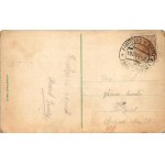 1907 Frantiskovy Lázne, Franzensbad; Linie Friedrichshafen-Franzensbad-Memel / passenger liner airship, humour...