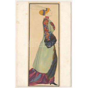 1918 Mode. Wiener Werkstätte No. 566. s: Maria Likarz (fl)