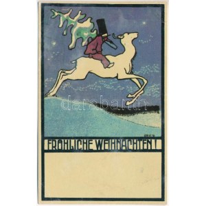 Fröhliche Weihnachten! Wiener Werkstätte No. 874. s: Anton Velim (EB)