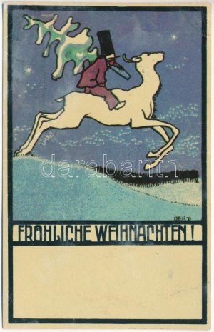Fröhliche Weihnachten! Wiener Werkstätte No. 874. s: Anton Velim (EB)