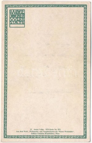 Fröhliche Weihnachten! Wiener Werkstätte No. 874. s: Anton Velim (EB)