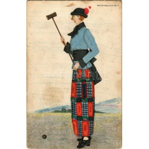1918 Croquet Mode. B.K.W.I. 187-6. s: Mela Koehler (fl)
