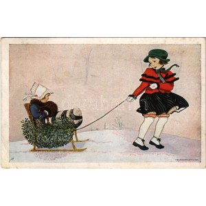 1920 Herzliche Weihnachtsgrüsse / Viennese Art Nouveau. Nr. 1123. s: Mela Koehler (EB)