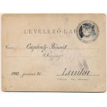 1903 Egyedi, kézzel készített kottás művészlap, E. Bach: Tavasz Ébredése, hölgy zongoránál...