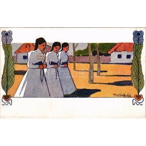 Hortobágy. Magyar művészlap / Hungarian art postcard s: Pálinkás