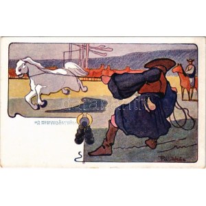 Hortobágy. Magyar művészlap / Hungarian art postcard s: Pálinkás (EK)