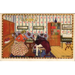 1917 Sakk / Chess game. B.K.W.I. 670-6. s: Mitzi Marbach (EK)