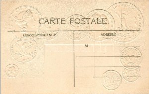 Les Etats-Unis de l'Amérique septentrionale. Monnaies et pavillon national / United States of America (USA) ...