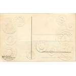 Japan I. / Set of coins, currency exchange chart and flag of Japan. M.H. Berlin-Oranienburg-Eden. Emb. litho (lyuk ...