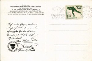 1936 Garmisch-Partenkirchen IV. Olympische Winterspiele / 1936. évi téli olimpiai játékok / Winter Olympics in Garmisch...