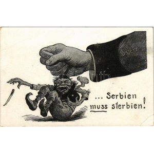 Serbien muss sterbien! Österr.-Ung. Ludwig Mayer / Szerbiának meg kell halnia! Első világháborús osztrák-magyar szerb...