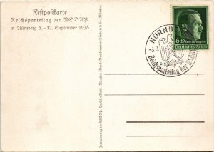 1938 Reichsparteitag Nürnberg. Festpostkarte Reichsparteitag der NSDAP / Nuremberg Rally...