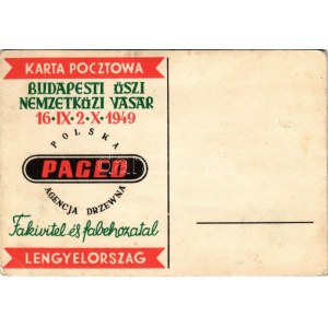 1949 Budapest Őszi Nemzetközi Vásár, Fakivitel és fabehozatal, Lengyelország / Hungarian and Polish advertisement + So...