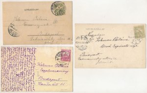 Fedák Sári - 3 db RÉGI képeslap vegyes minőségben: János Vitéz, Papp Miskával és Medgyaszay Vilmával, Halmi Foto ...