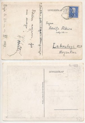 Mussolini - 2 db RÉGI propaganda képeslap, kiadja a Magyar Nemzeti Szövetség / 2 pre...