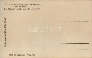 Die Reise des Kaiserpaares nach Bulgarien und der Türkei, die Kaiserin verlässt den Merassim-Kiosk. Phot. Br. Schuhmann...