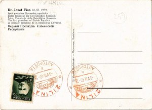 1940 Dr. Jozef Tiso, prvy prezident Slovenskej Republiky / Tisza József, a Szlovák Köztársaság első elnöke / Jozef Tiso...