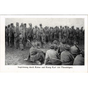 Inspizierung durch Kaiser und König Karl (als Thronfolger) / WWI Austro-Hungarian K.u.K. military...