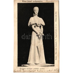 1901 Gödöllő, Erzsébet királyné szobor (Sissi). Róna József szoborműve. Róna Antal kiadása / Königin Elisabeth (Sisi...