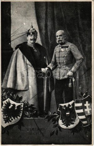 1914 II. Vilmos és Ferenc József. Fodor Miklós kiadása / Wilhelm II and Franz Joseph...
