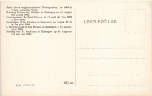 Szent István megkoronáztatása Esztergomban, az 1000. évben augusztus 15-én. Rigler r.-t. 103. sz. (vágott / cut...