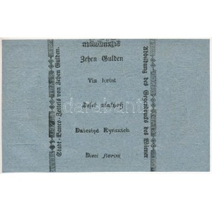 1806. 500G/10G hátoldali Formulare Bécsi városi bankócédula kék papíron T:AU,XF / Habsburg Monarchy 1806. 500 Gulden ...
