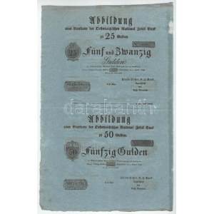 1816. Formuláre garnítúra: 5G + 10G + 25G + 50G ívben, kék színű merített papíron...