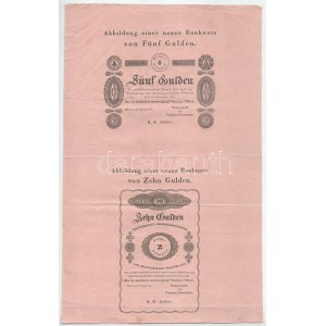 1825. 5G Privilegirte Oesterreichische National-Bank formulare + 10G Privilegirte Oesterreichische National-Bank...