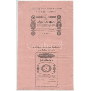 1825. 5G Privilegirte Oesterreichische National-Bank formulare + 10G Privilegirte Oesterreichische National-Bank...