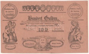 1841. 100G Formuláre barackszínű papíron, egyoldalas T:F / Hungaryr 1841. 100 Gulden formulare on peach color paper...