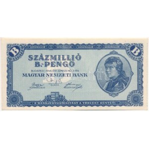 1946. 100.000.000BP T:XF / Hungary 1946. 100.000.000 B.-Pengő C:XF Krause P#136, Adamo P39