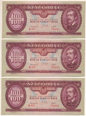 1949. 100Ft (3x) sorszámkövetők 