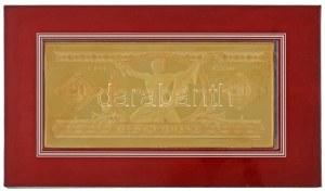 1975. 20Ft aranyozott Ag bankjegyveret (217,73g/7 uncia/0.999/70x154mm) + 1969. 20Ft 