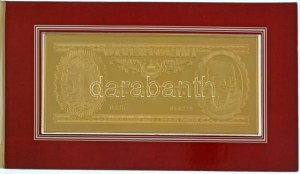 1989. 50Ft aranyozott Ag bankjegyveret (217,73g/7 uncia/0.999/70x154mm) + 1975. 50Ft 