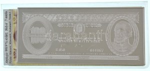 1995. 100Ft bankjegyveret Ag (217,7g/7 uncia/0.999/154x70mm) + 1995. 100Ft 