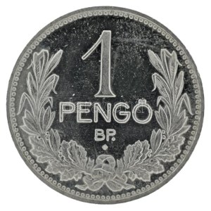 1927. 1P Ag rozettával jelzett Artex-utánveret T:AU RRR! / Hungary 1927. 1 Pengő Ag marked (with rosette...