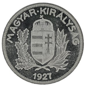 1927. 1P Ag rozettával jelzett Artex-utánveret T:AU RRR! / Hungary 1927. 1 Pengő Ag marked (with rosette...