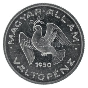 1950. 10f Al próbaveret MÁV - Magyar Állami Váltópénz T:UNC,AU / Hungary 1950. 10 Fillér Al MÁV ...