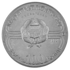 1982. 100Ft Cu-Ni Labdarúgó Világbajnokság 1982 jelzett próbaveret kapszulában. Csak 50 darab létezik belőle! T:BU ...
