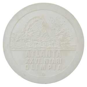 1994. 200Ft XXVI. Nyári Olimpia Atlanta 1994 érmetervezet gipsz hátlapi POZITÍV nagyminta...