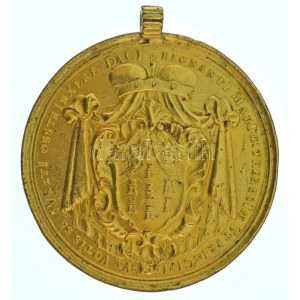 1741. Erdély hódolata Mária Teréziának, aranyozott bronz emlékérem, füllel. ...