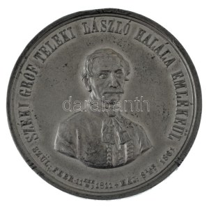 1861. Széki Gróf Teleki László halála emlékéül. Szül: Február 11-én 1811 - Máj. 8-kán 1861 kétoldalas Sn emlékérem ...