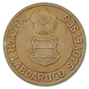1960 k. Magyar Labdarúgó Szövetség (MLSZ) emlékérem gipsz POZITÍV nagyminta (160mm) T:AU,XF ph. Hungary around 1960. ...