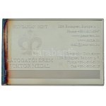 2019. "Magyar Pénzverő Zrt. 2019. / Látogatói érem" ezüstözött fém plakett, dísztokban (40x60mm) T:PP patina ...