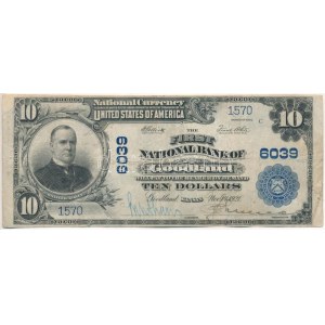 Amerikai Egyesült Államok 1902 (1924-1929). 10$ National Currency - Kansas, Goodland kék pecsét C 1570 T:F ...