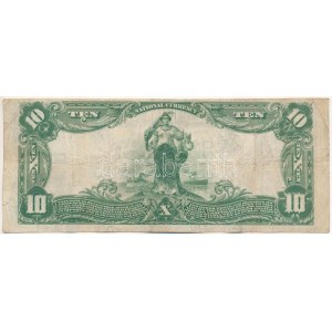 Amerikai Egyesült Államok 1902 (1924-1929). 10$ National Currency - Kansas, Goodland kék pecsét C 1570 T:F ...
