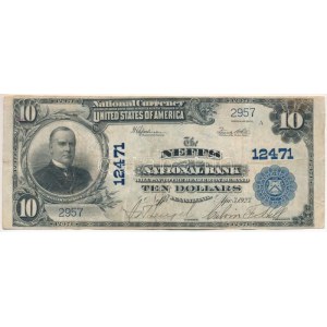 Amerikai Egyesült Államok 1902 (1924-1929). 10$ National Currency - Pennsylvania, Neffs kék pecsét A 2957 T:F ...