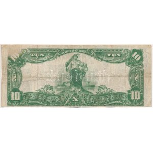Amerikai Egyesült Államok 1902 (1924-1929). 10$ National Currency - Ohio, Cleveland kék pecsét A 49909 T:F ...